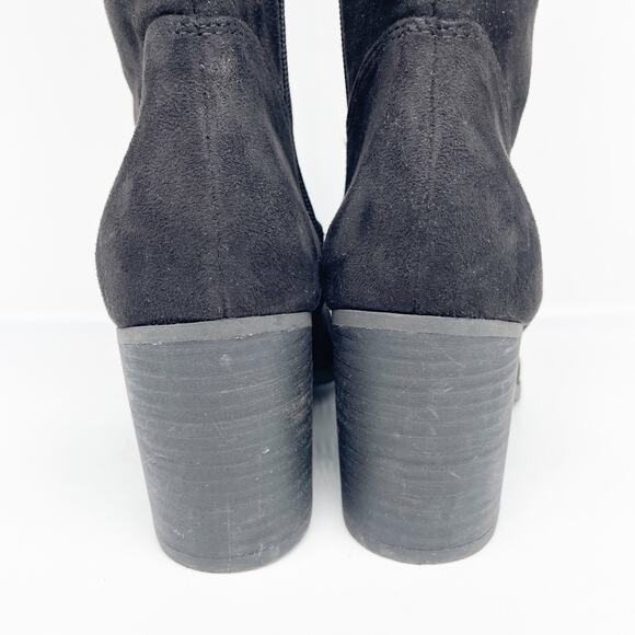 BP Women's Luke Over The Knee Boot Black Faux Suede Size 7.5M - Picture 13 of 15